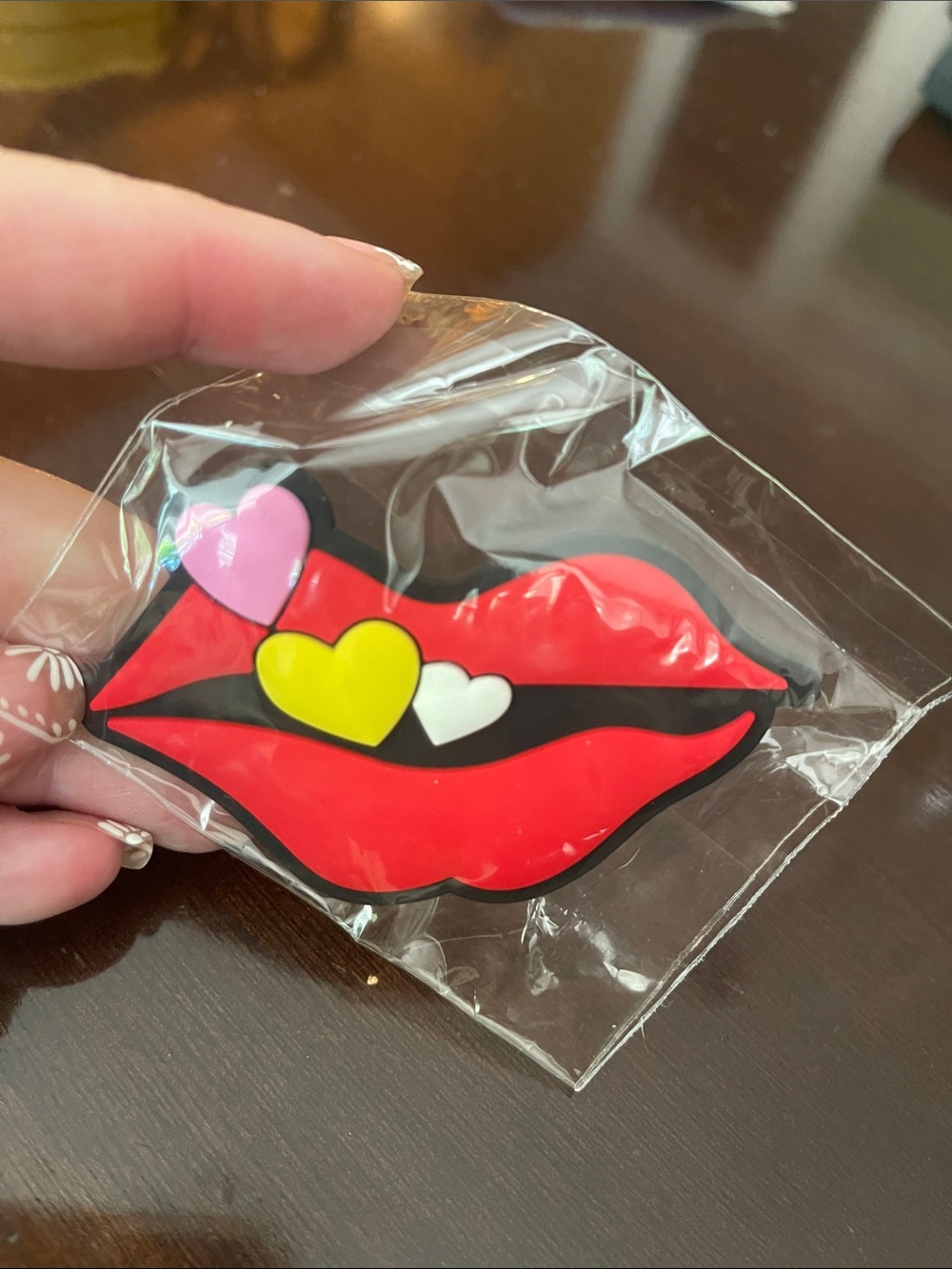 Red Lips Heart Accent Bogg Bag Charm Bit nwt - Women Accessories